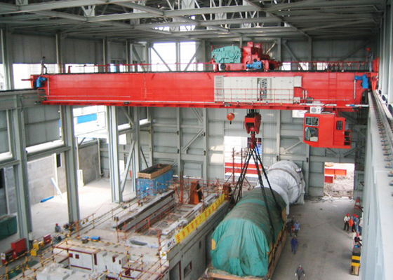 Grúa de arriba del alzamiento del carril de la viga eléctrica del doble 250 toneladas para el taller